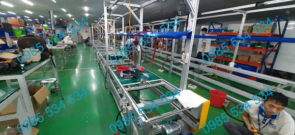 Lắp ráp băng tải line sản xuất 1 - Công Ty TNHH Leanway Việt Nam